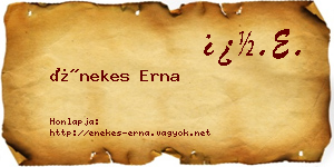 Énekes Erna névjegykártya